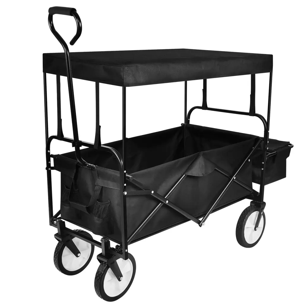 Yssoa Heavy Duty Folding Hand Cart Removable Canopy 8 Inch Wheels w1134dhs