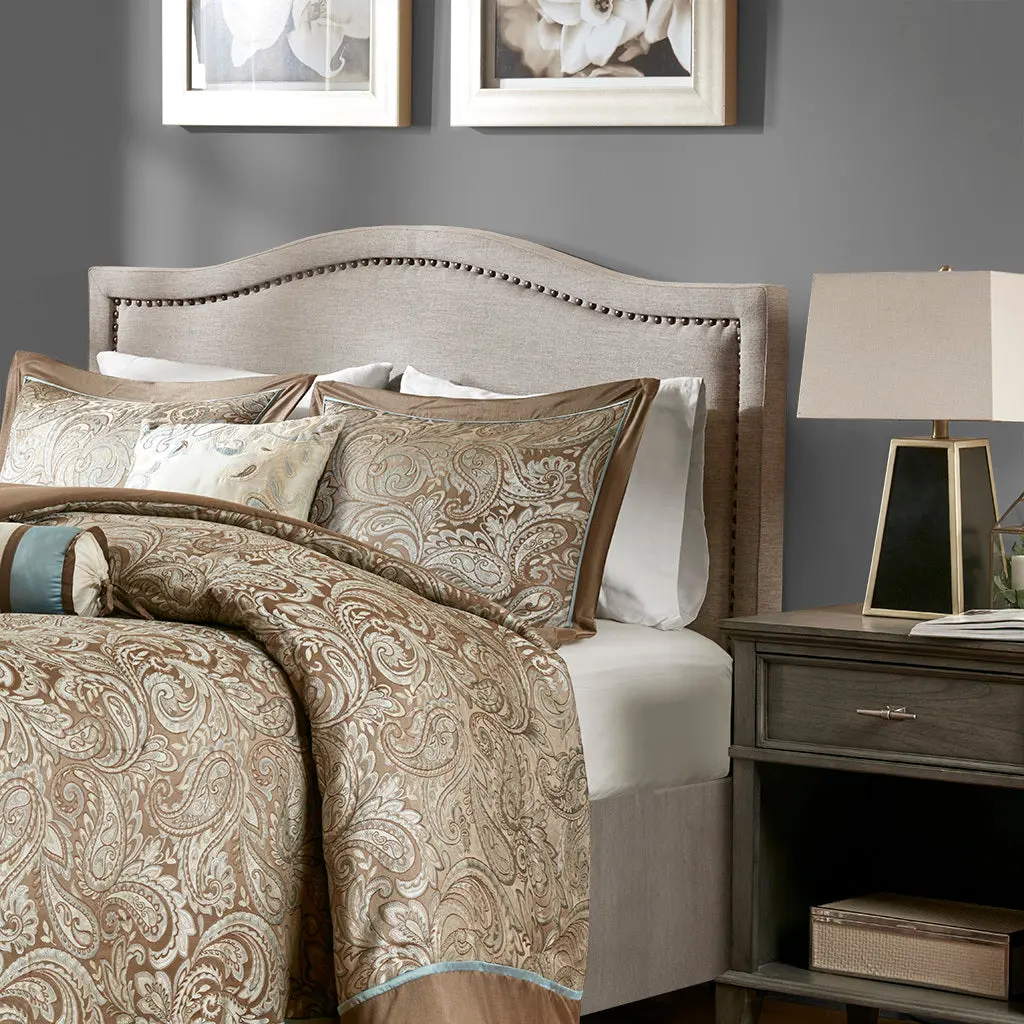 Upholstery Headboard Natural Polyester Fabric Bed Frame Headboard jla