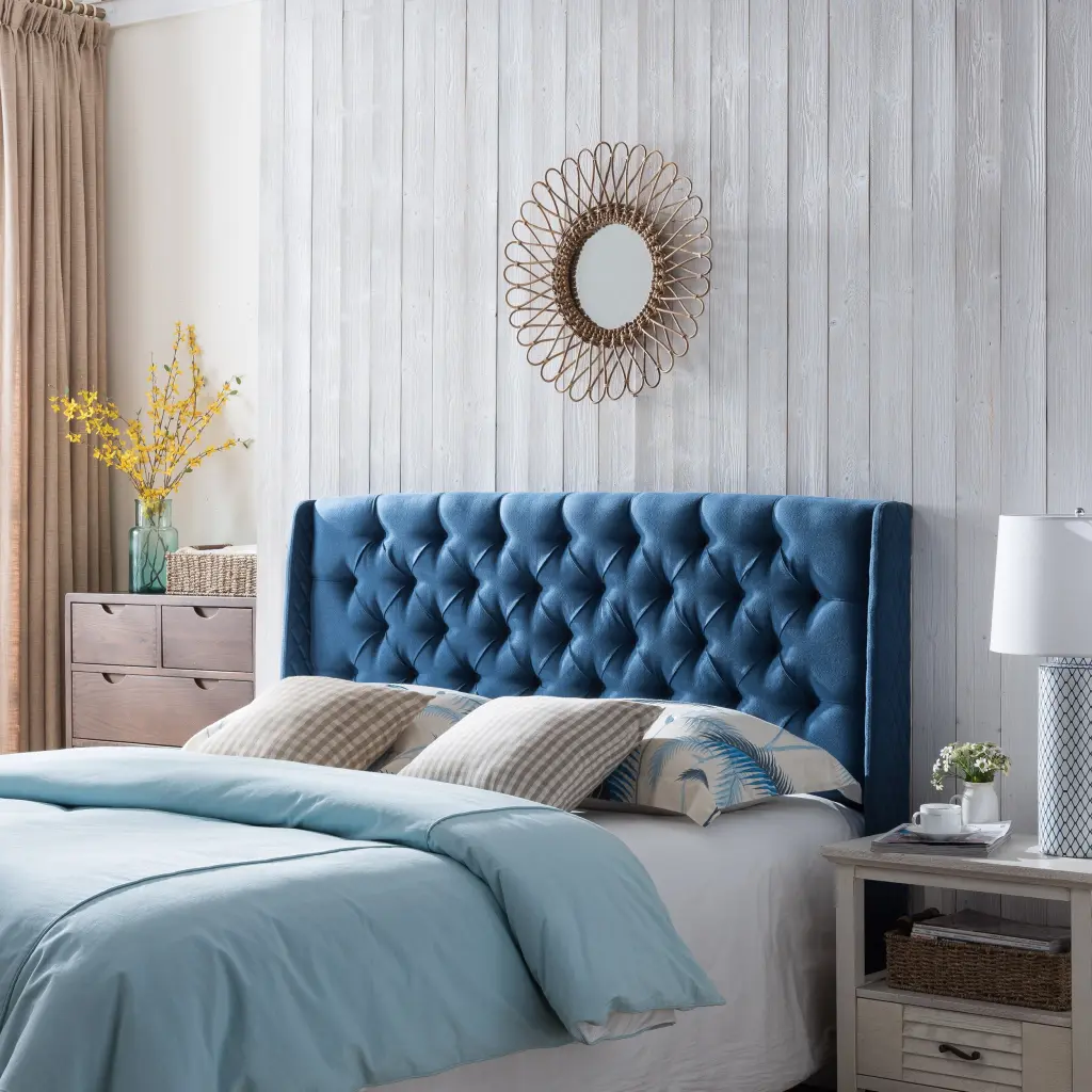 Upholstered Wing Support Headboard Button Tufted Robust Structure nh-teakstar--canada-