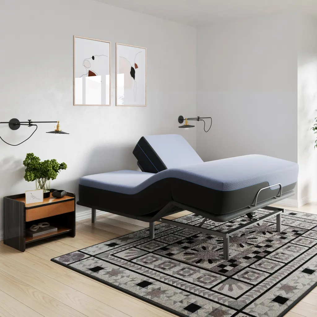 12 Inch Refresh Flex Head Memory Foam Hybrid Mattress And Adjustable Base - Ultimate Comfort bridgevine home