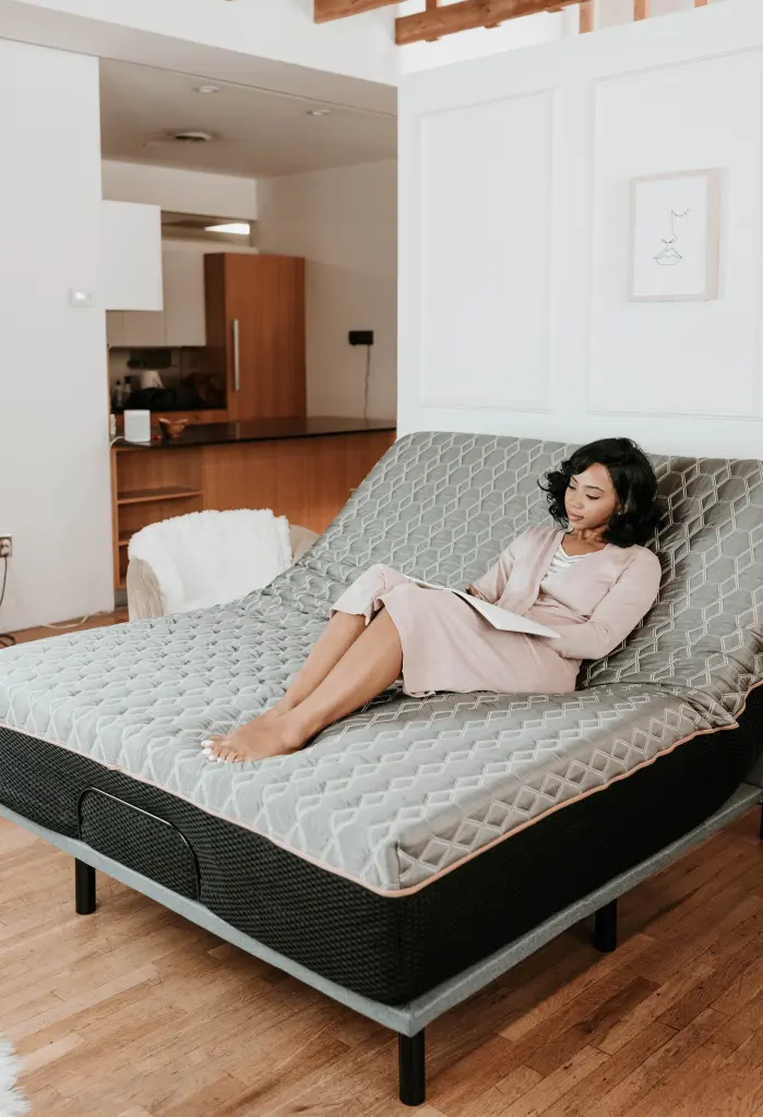 Copper Lux Hybrid 12 Inch California King Mattress Grey and Black Foam omne sleep