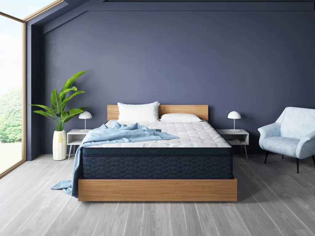 Restonic Easecare Hybrid Cosmorest Euro Top Queen Mattress - Grey Mix Steel restonic mattress