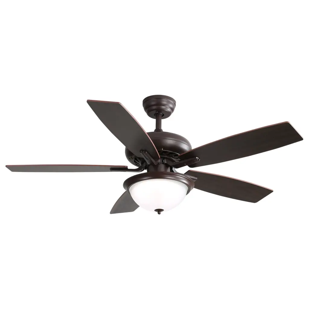 52 Inch Indoor Crystal Ceiling Fan 3 Speed Wind 5 Plywood Blades Remote Control