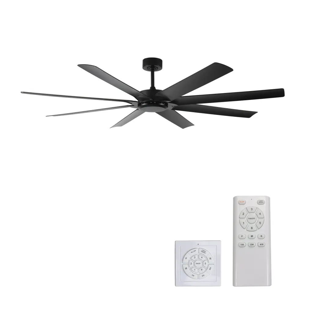 72 Inch Ceiling Fan No Light Remote 8 Reversible Blades hc ceiling fan with light