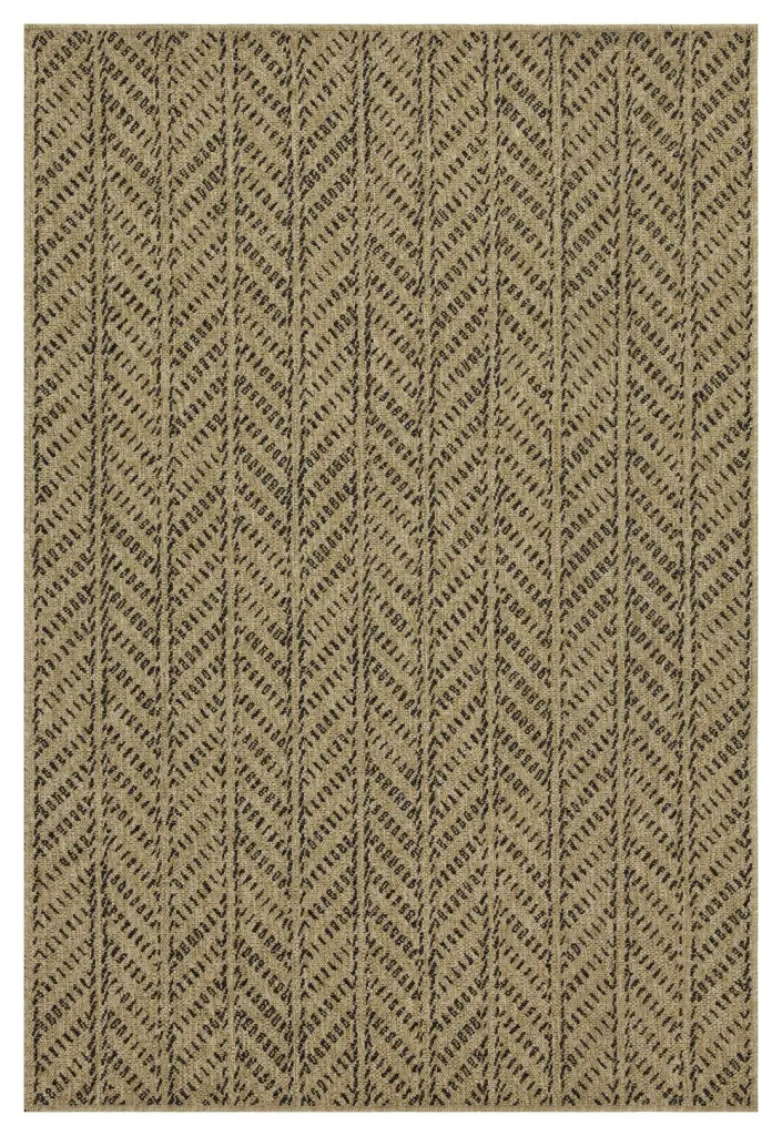 Earth GC NTL1012 Jute Black 5 Ft. 3 . X 7 Ft. 3 . Indoor Outdoor Area Rug icona home decor