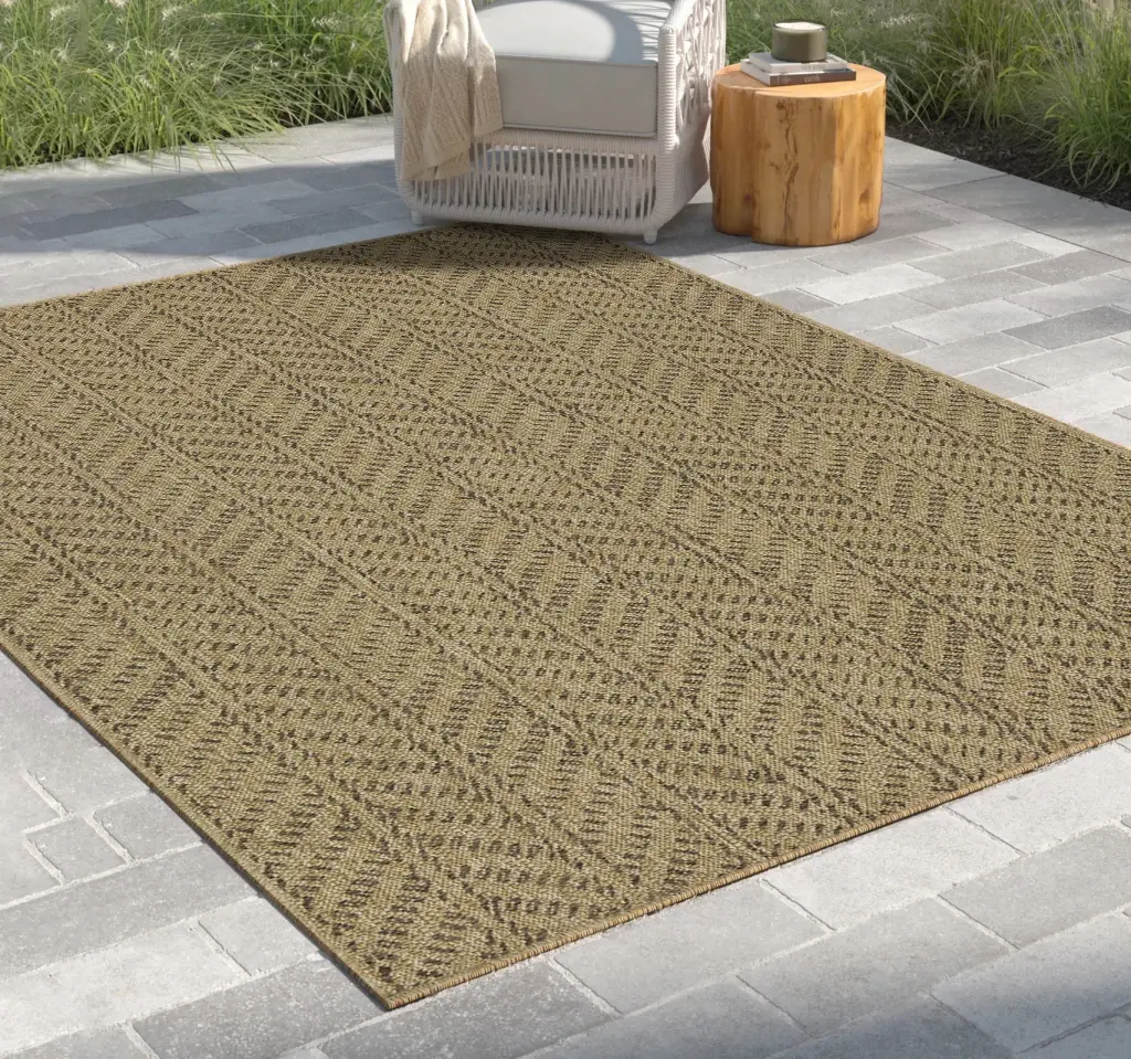 Earth GC NTL1013 Jute Mocha 7 Ft. 10 . X 10 Ft. 3 . Indoor Outdoor Rug icona home decor