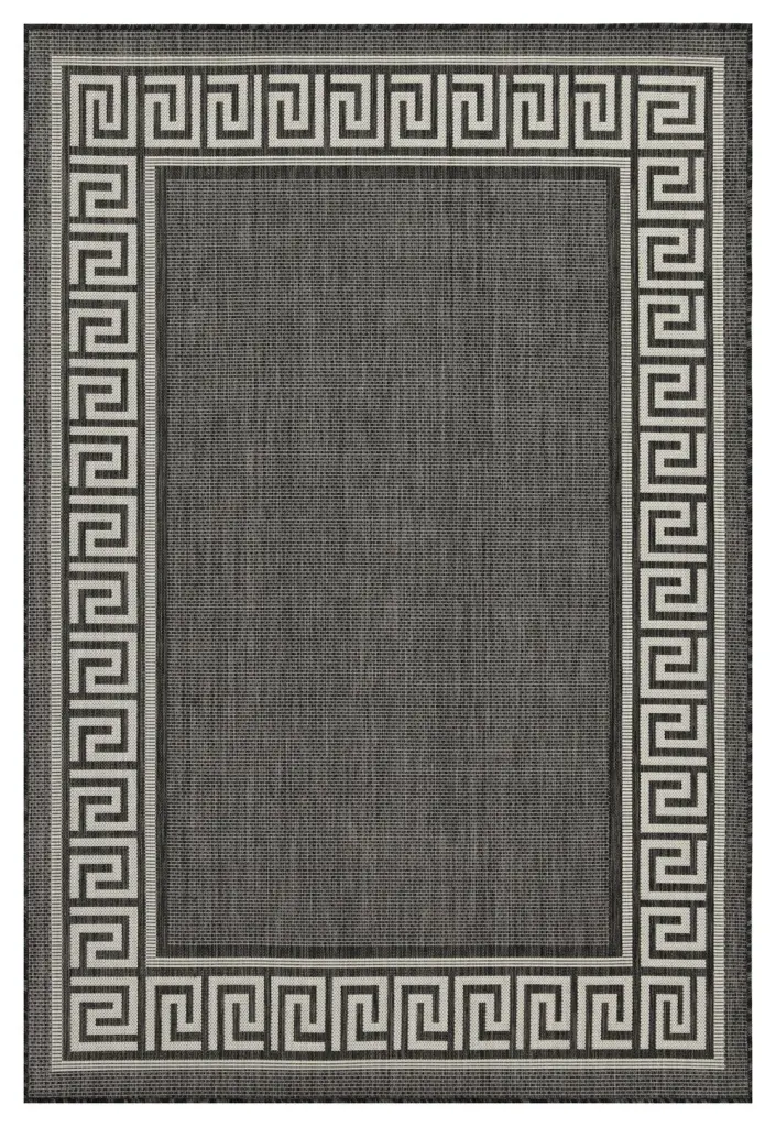 Sunshine GC Har2002 Anthracite 5 Ft. 3 . X 7 Ft. 3 . Indoor Outdoor Rug icona home decor