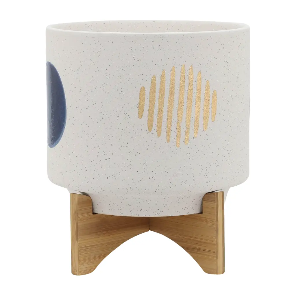 10 Inch Funky Planter Stand White Ceramic - Unique Indoor Plant Pot Home Decor homedecoraccessories