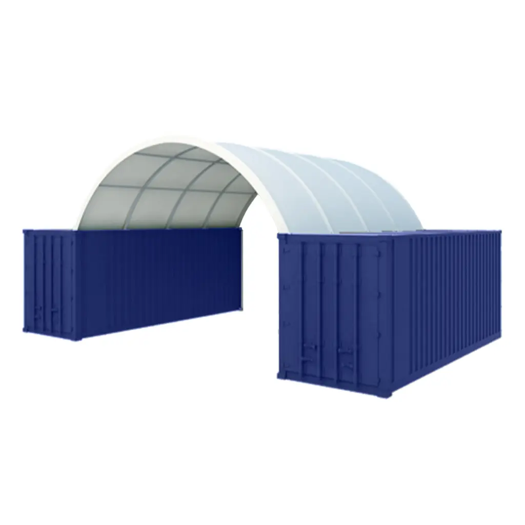 Ping Container Canopy Shelter 20x20 Feet 11Oz PE White Industrial Steel Frame chery industrial inc