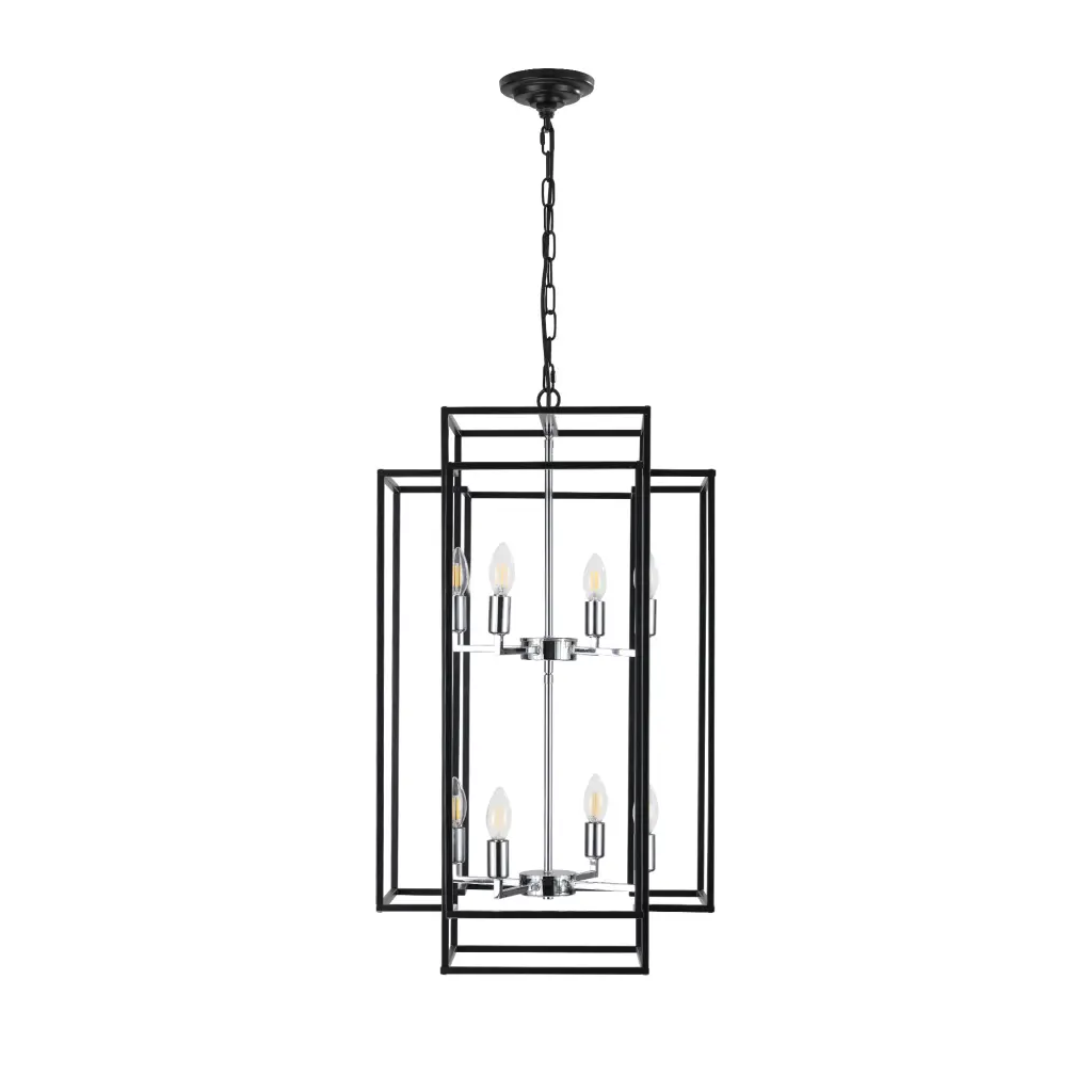 Chrome Farmhouse Utility Iron Vintage Style Home and Kitchen Use lighting commune