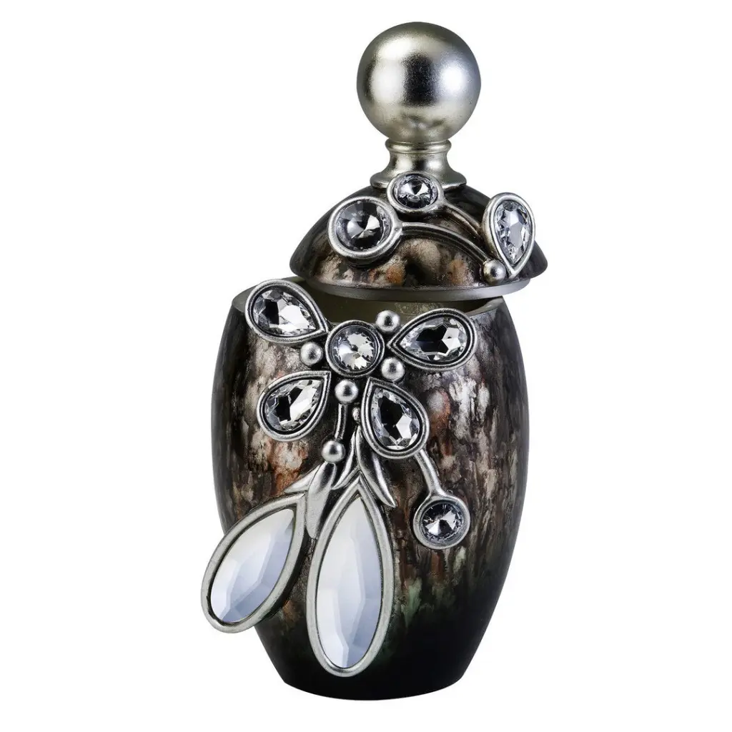 11.25 Tall Polyresin Decorative Jewelry Box Balleria Crystal And Gold california home