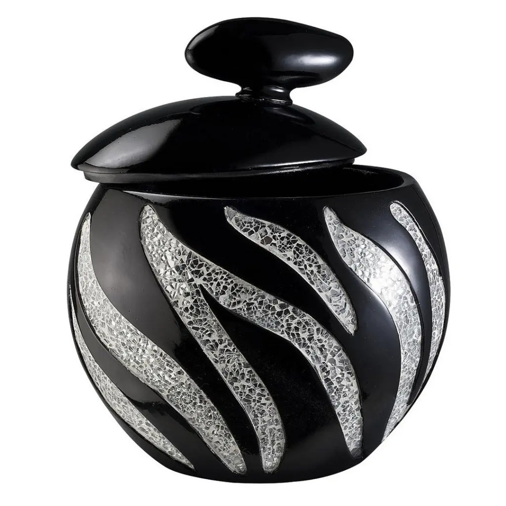 11.5 Inch Tall Polyresin Decorative Jewelry Box Zebra Design Multicolor Storage Case california home