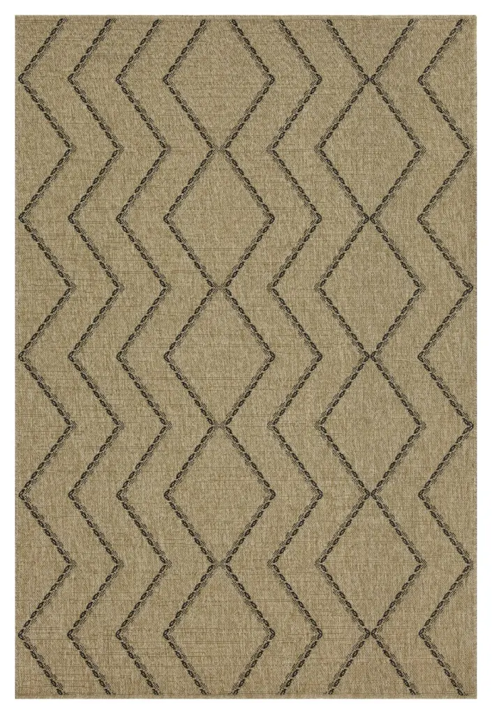 Earth GC NTL1010 Jute Black 5 Ft 3 X 7 Ft 3 Indoor Outdoor Area Rug icona home decor