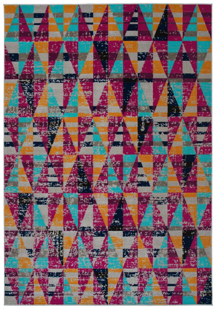 Modern Geometric Kids Textured Cut Pile Area Rug 2' X 3' Rectangle kaleen