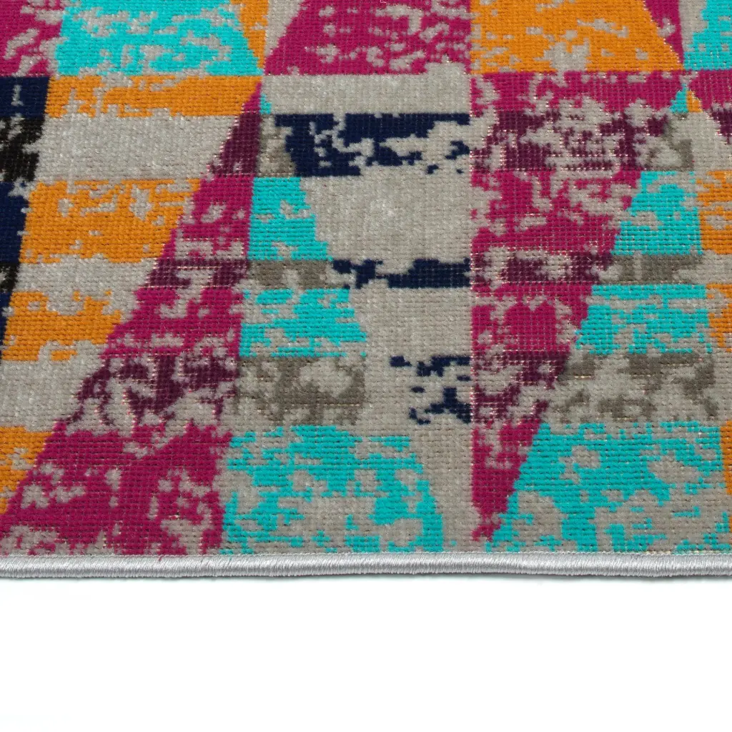 Modern Geometric Textured Cut Pile 7'10 x 10' Kids Area Rug kaleen