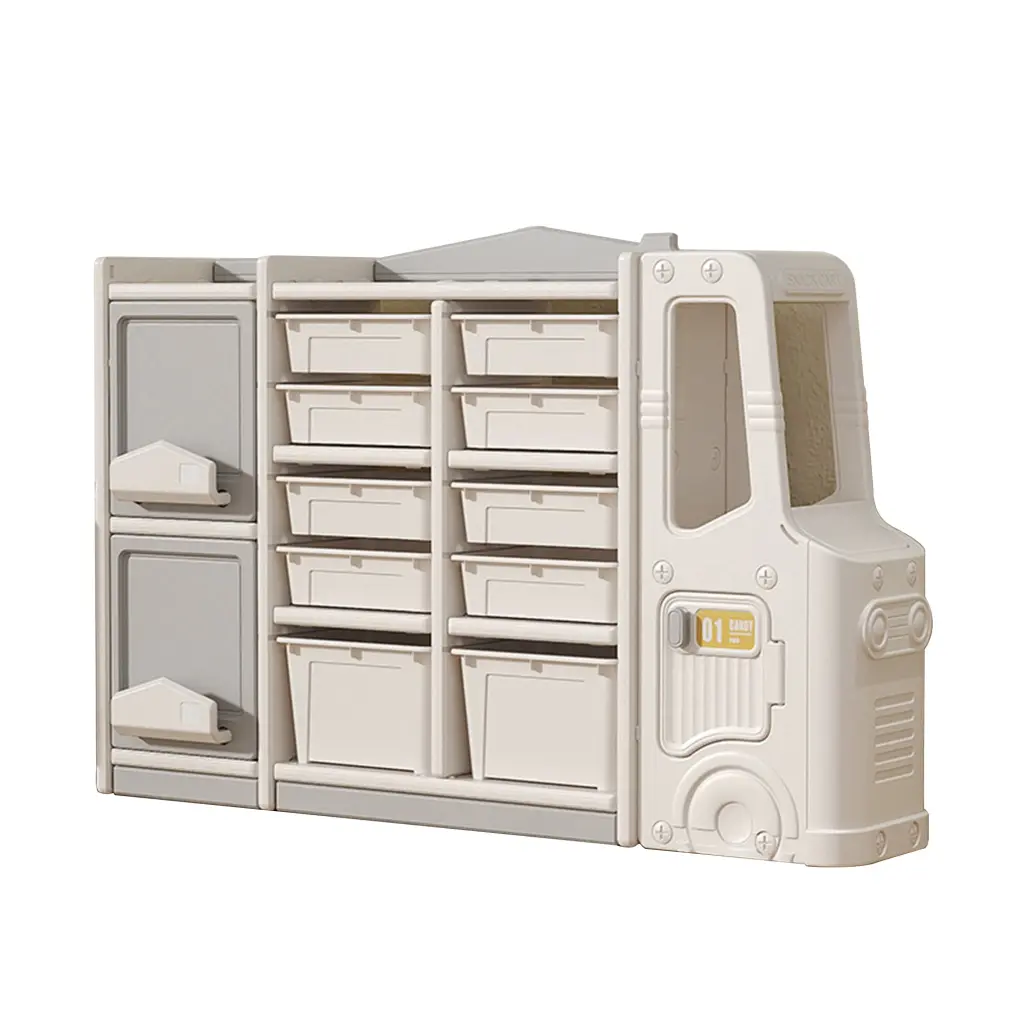 Children's Toy Storage Cabinets Grey HDPE Kids Organizer montary
