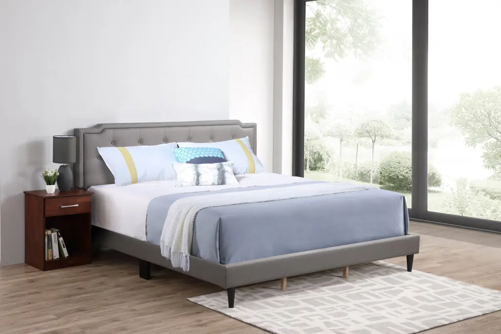 Deb G1112 KB Up King Bed All One Box Light Grey Foam PU glory furniture