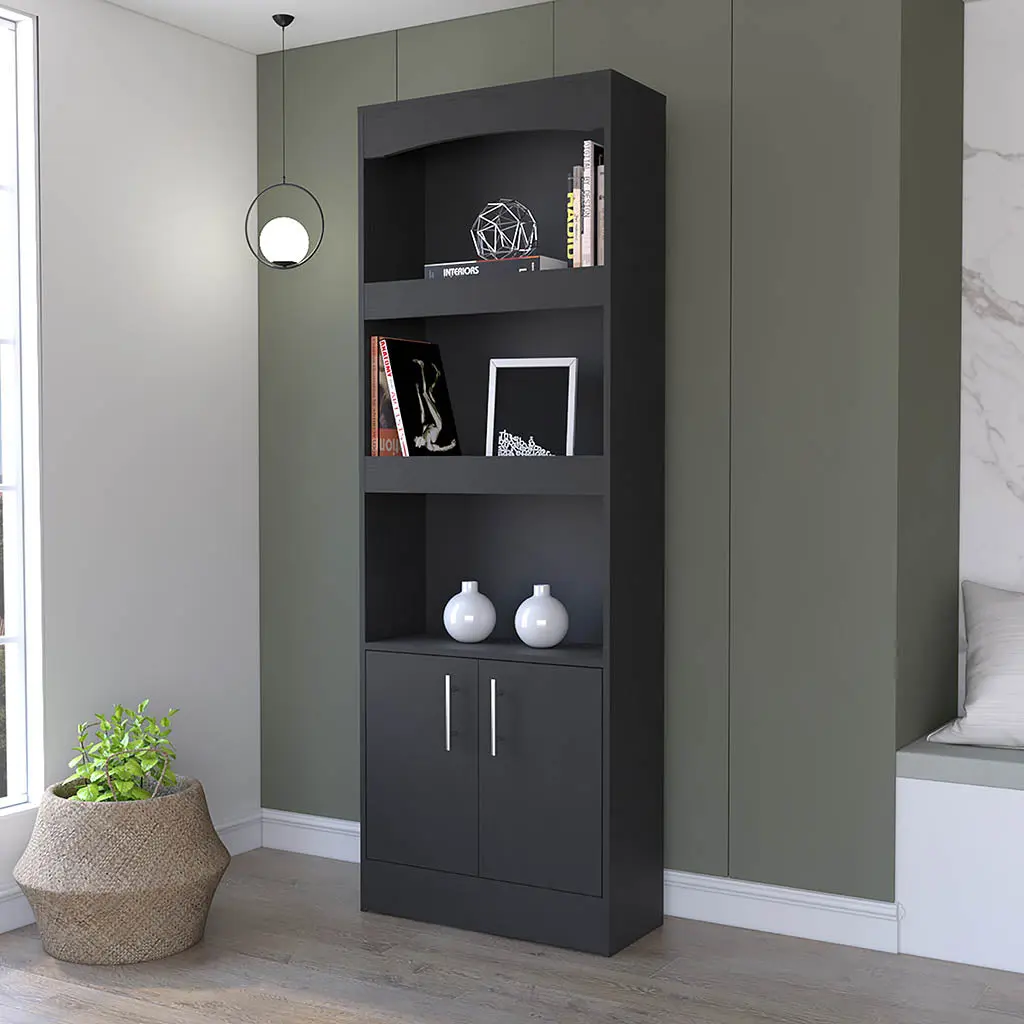 Dundee Kitchen Cart One Drawer Two Open Shelves Multicolor Mdf Engineered Wood fm furniture