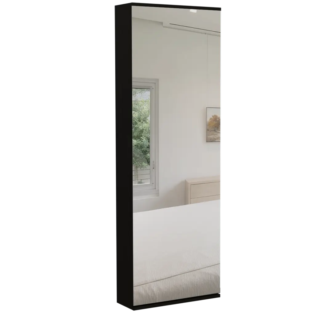 Columba Kitchen Cart Single Door Cabinet Four Casters White MDF Engineered fm furniture