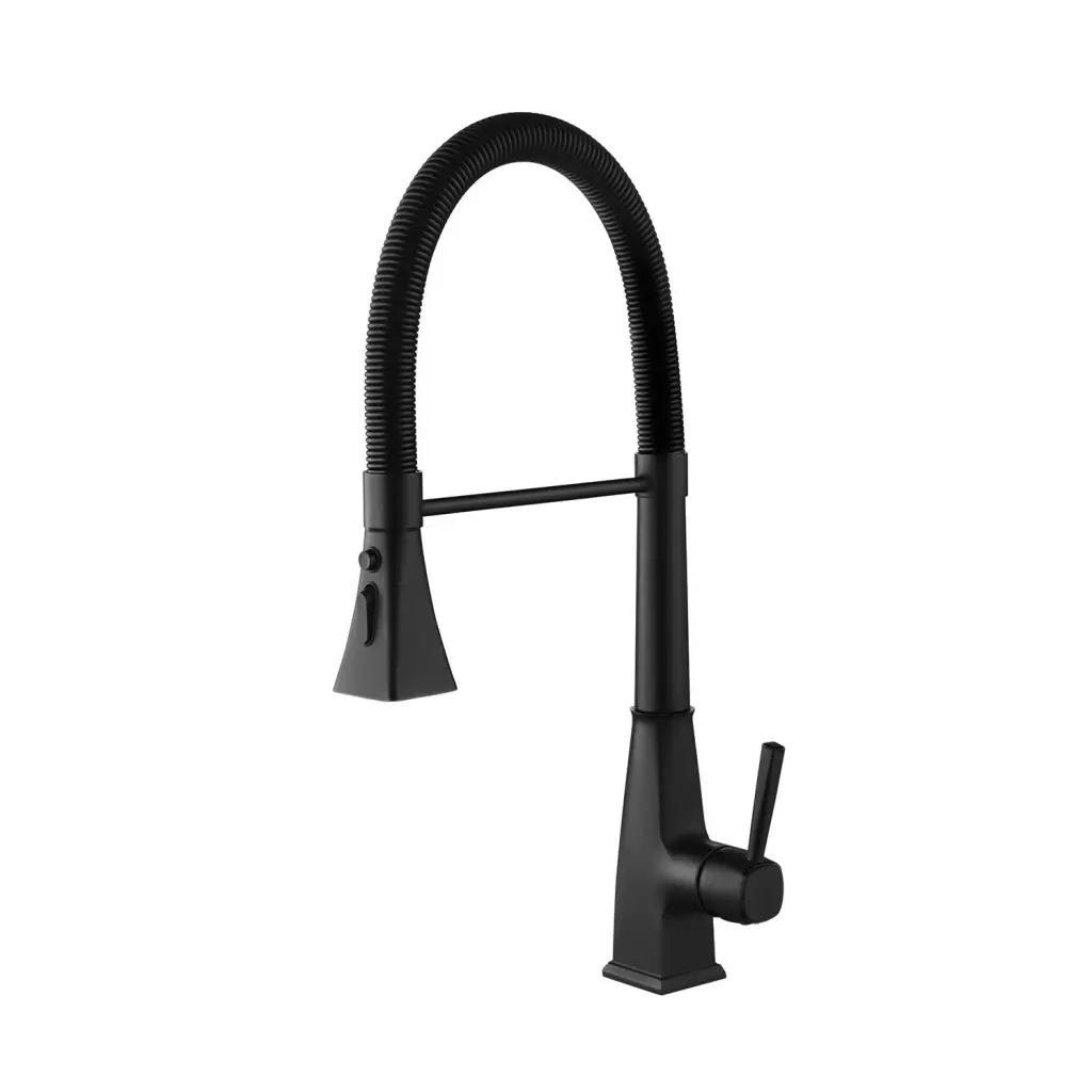 Kitchen Faucet Pull Down Sprayer Matte Black Stainless Steel rnb