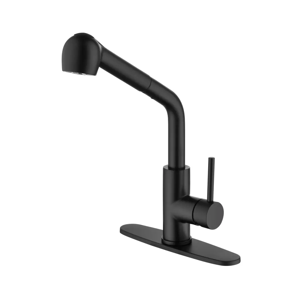 Matte Black Kitchen Faucet Pull Down Sprayer Single Handle rnb
