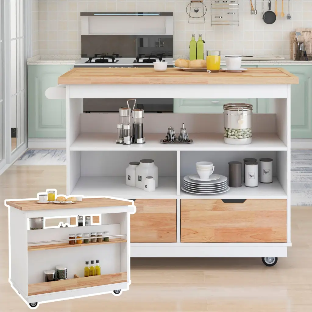 Rolling Kitchen Island Storage Two Sided Kitchen Island Cart k-k store