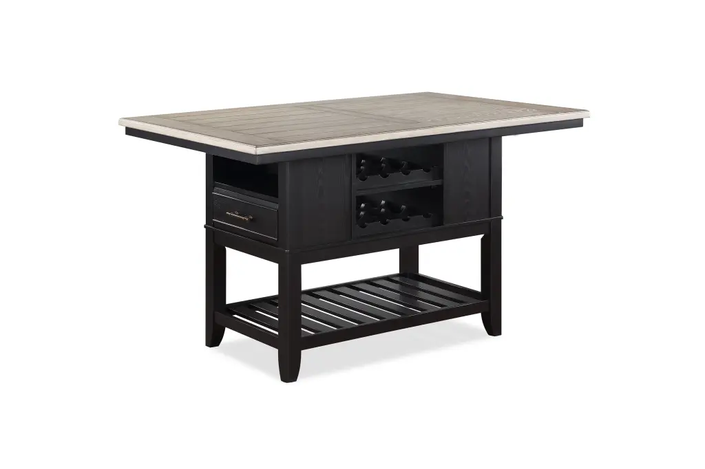 1 Piece Counter Height Table Storage Drawers Shelves Wine Rack Towel Holder kanepe