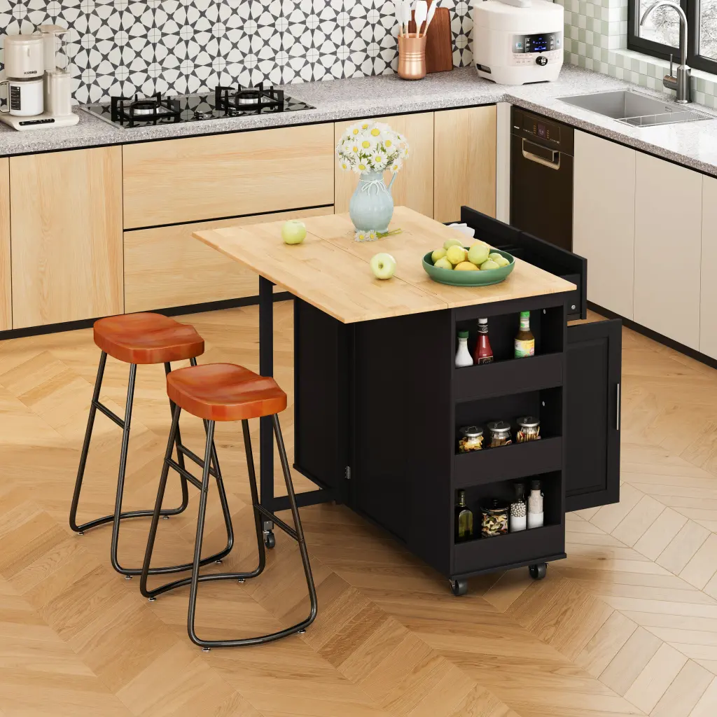 Multi Functional Kitchen Island Cart Minimalist Bar Design spribung