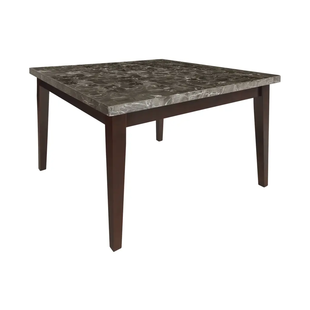 Dark Cherry Finish Wooden Counter Height Table Marble Top Kitchen Island kanepe