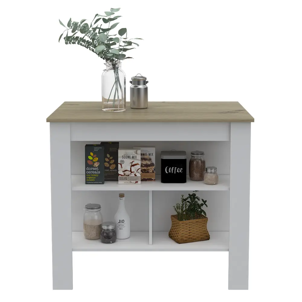 Kitchen Island Table 35 Inch H Three Open Shelves And Four Hooks rta mubles colombia