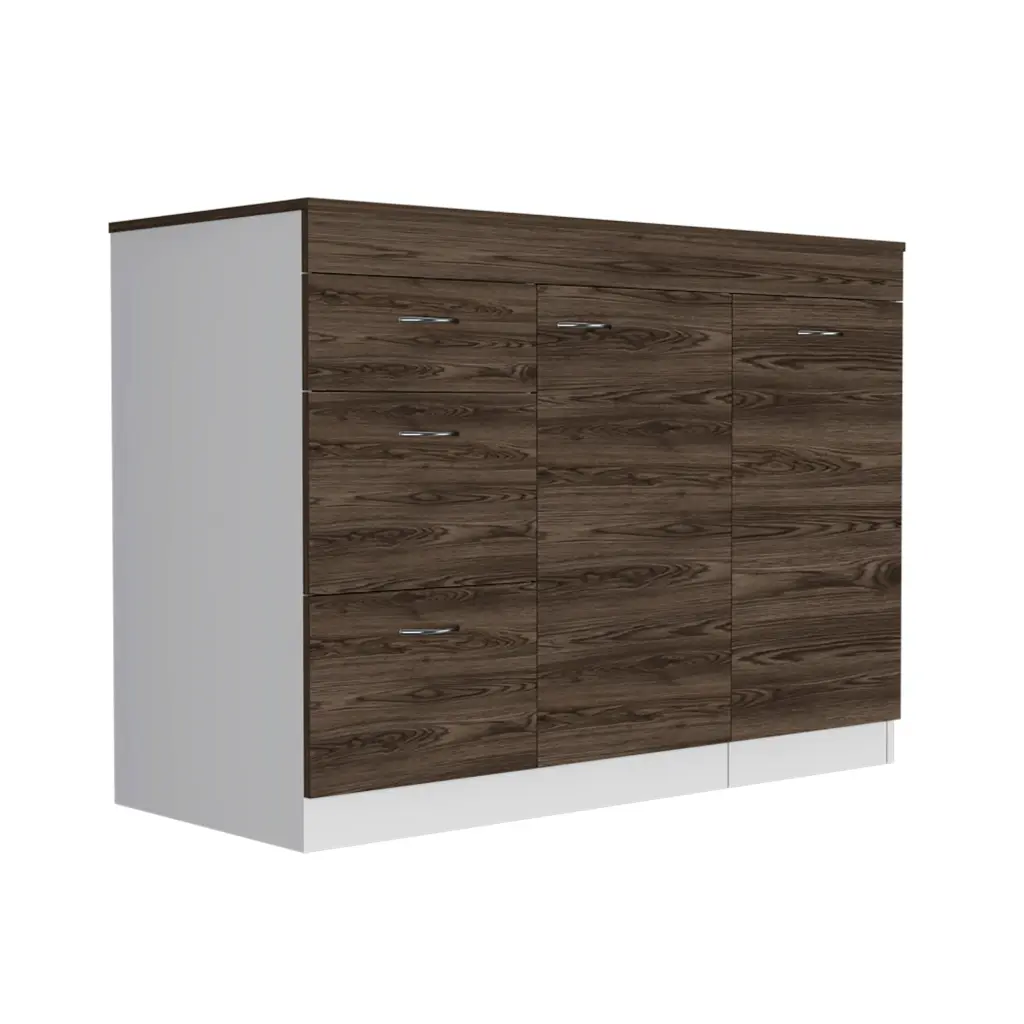 Kitchen Island Meassignment White Dark Walnut Multicolor Particle Board treevol furniture