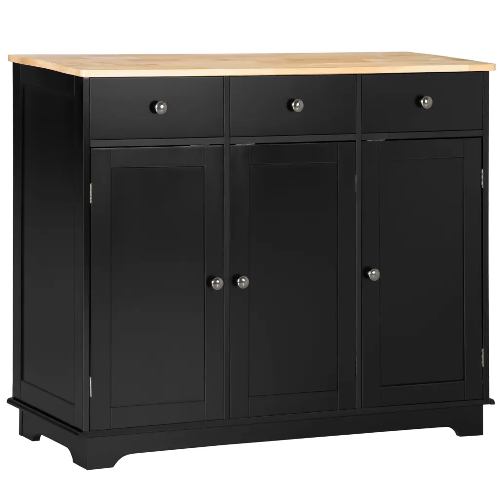 Homcom Sideboard Solid Wood Countertop Modern Kitchen Storage Cabinet Dining Room aosom business