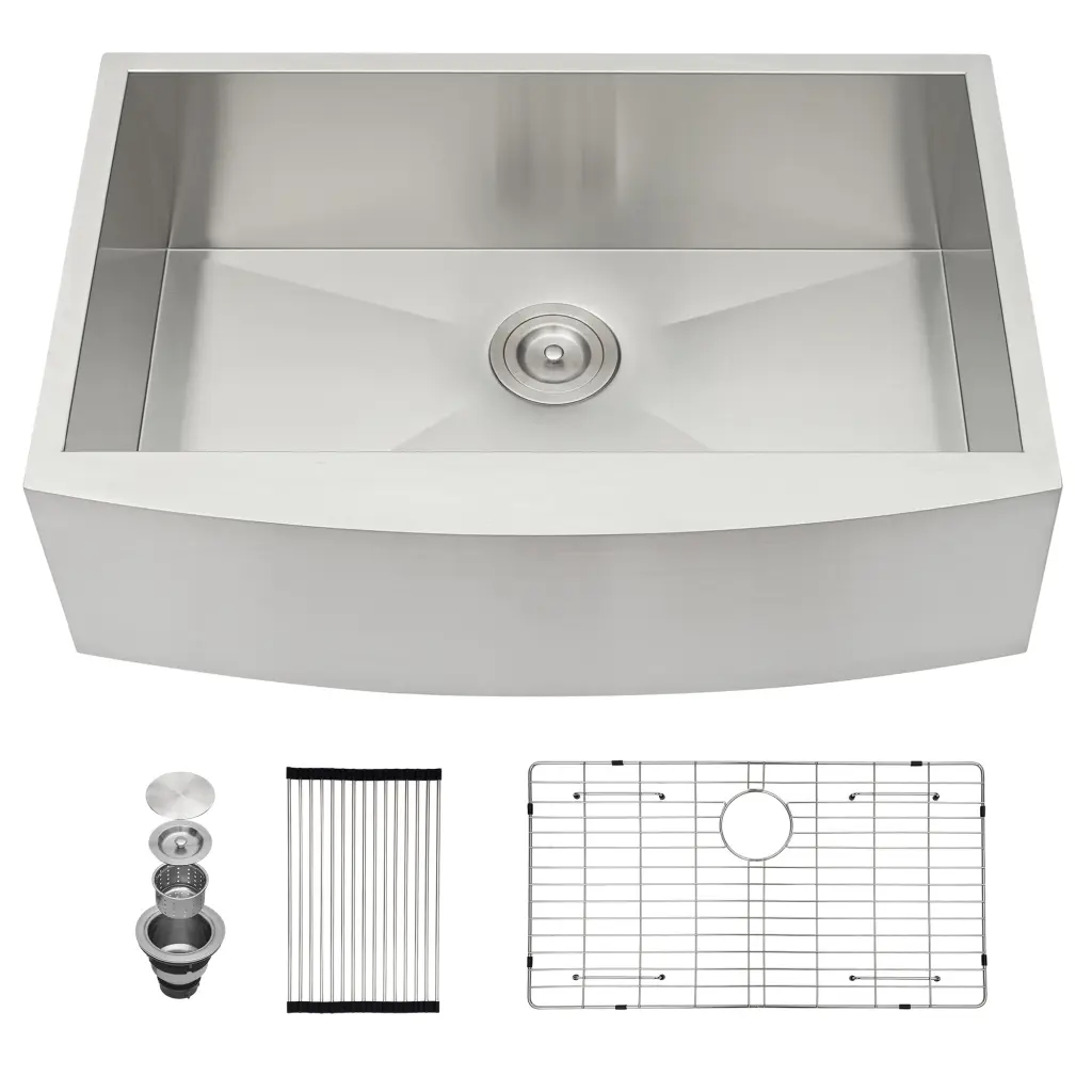36 Inch Farmhouse Kitchen Sink Stainless Steel 18 Gauge Apron Front lordear