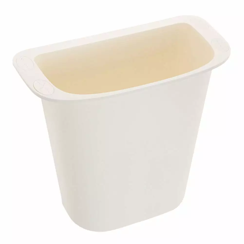 NUOLUX 1Pc Kitchen Trash Can Houtilizehold Garbage Can Door Hanging Ash-bin (White)