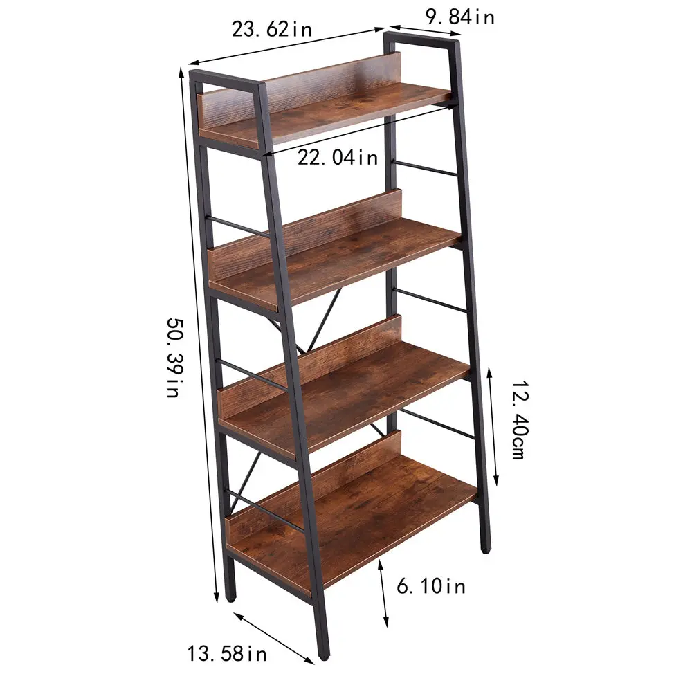 DN 3 4 Layer Presentation Bookshelf H Ladder Shelf Storage Rack d-n furniture