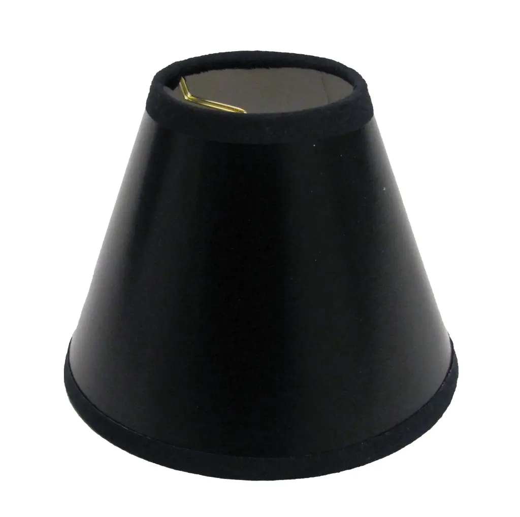 Slant Hard Support Chandelier Lampshade Flame Clip Black and White alabama lamp shades