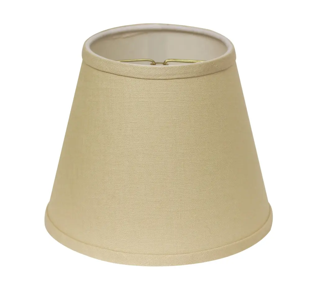 Slant Empire Hard Support Lampshade Bulb Clip Beige Linen alabama lamp shades