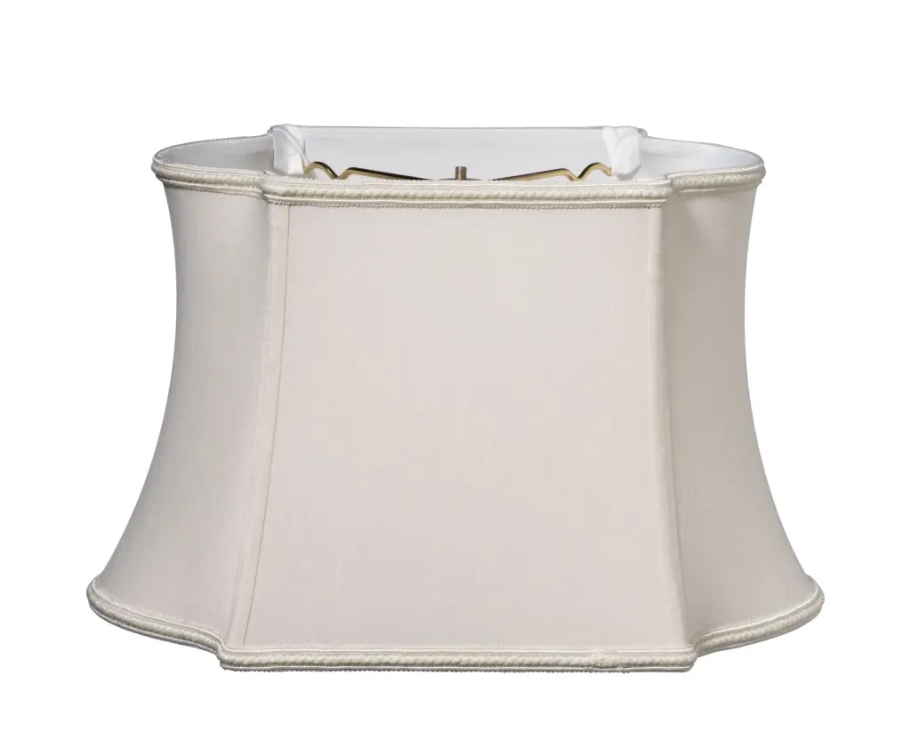Fancy Oblong Soft Support Lampshade Washer Fitter Cream Color alabama lamp shades