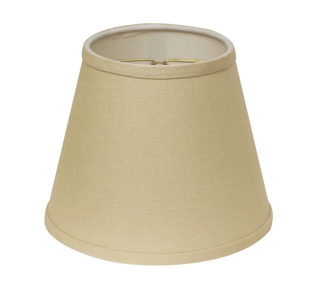Slant Empire Hard Support Lampshade Bulb Clip Beige Linen alabama lamp shades