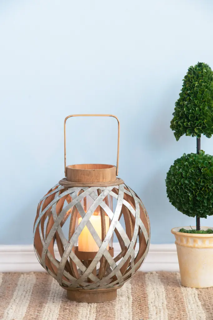 Decorative Lantern Handle, Wooden Lantern Indoor Outdoor Home Decor w2078