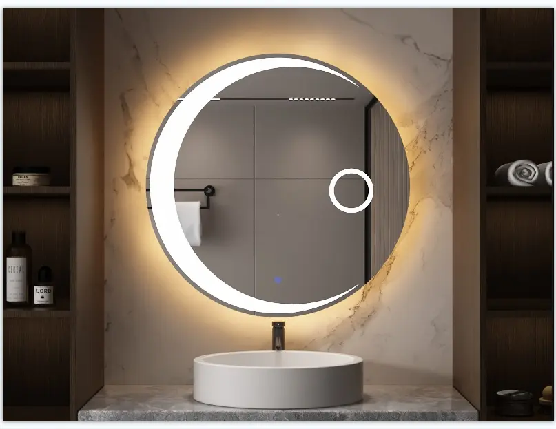 24 Inch Switch Held Memory LED Mirror Wall Mounted Vanity Mirrors Bathroom g-lemon