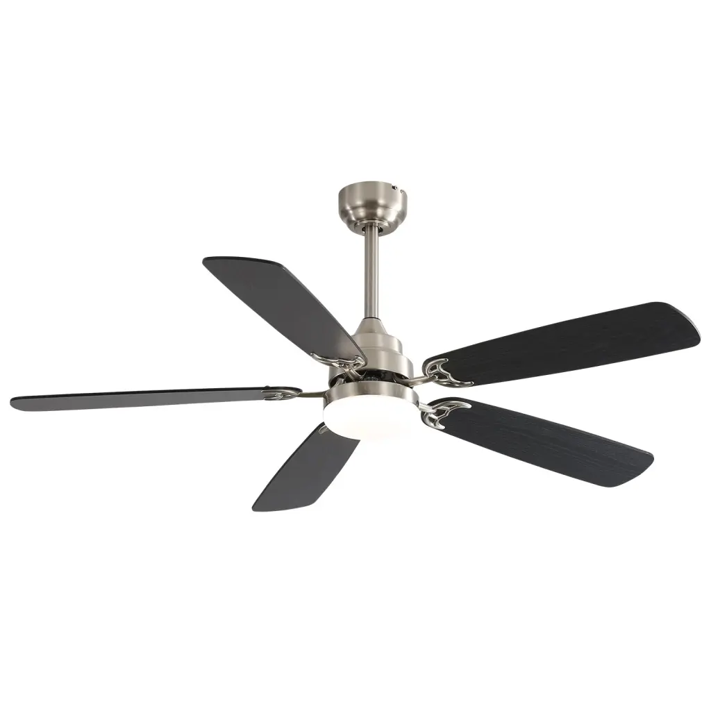 Modern 52 Inch LED Ceiling Fan 110V 6 Speed Wind 5 Blades Remote Control