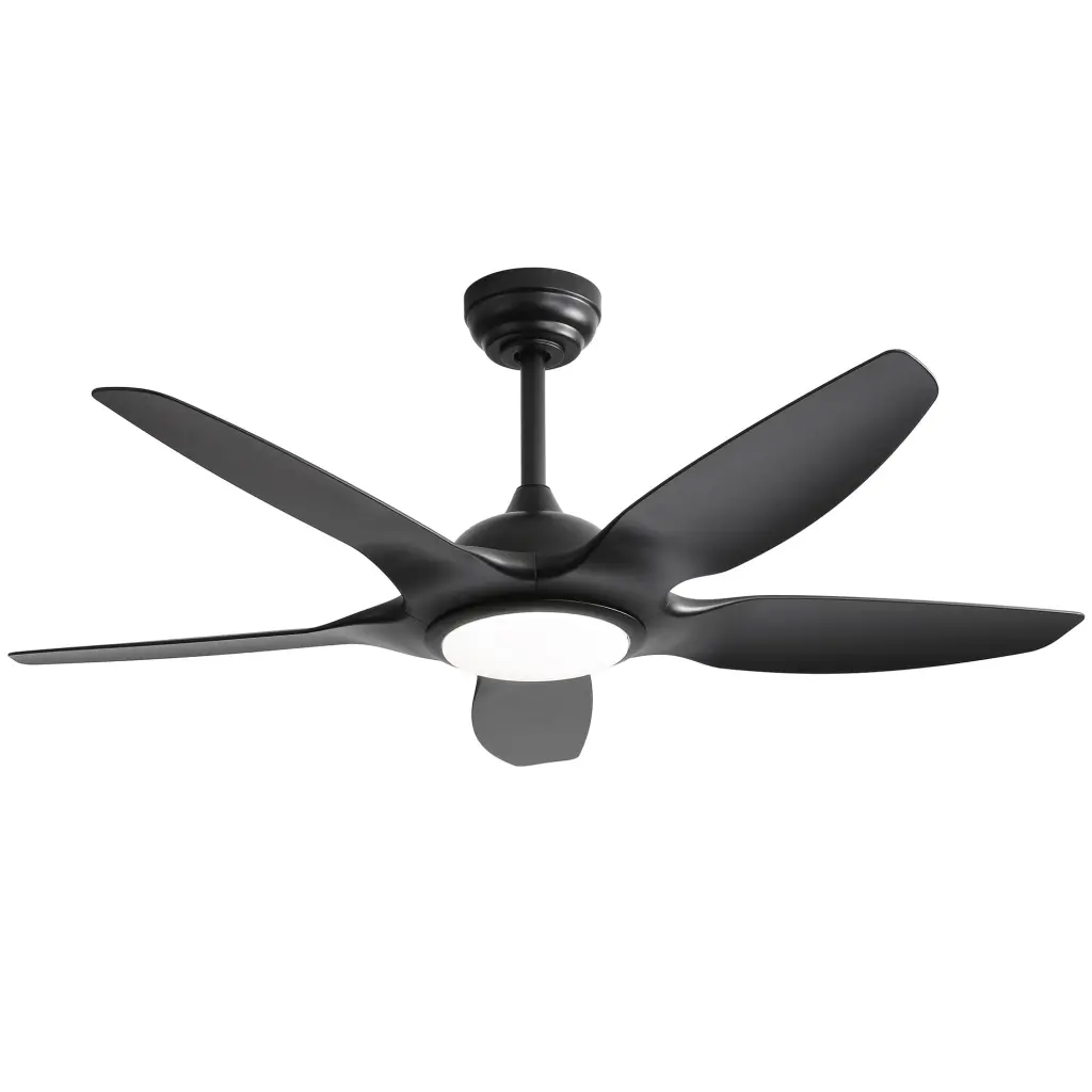 48 Inch Ceiling Fan Dimmable LED Light and Remote Regulation 5 ABS Blades ceiling fan with light