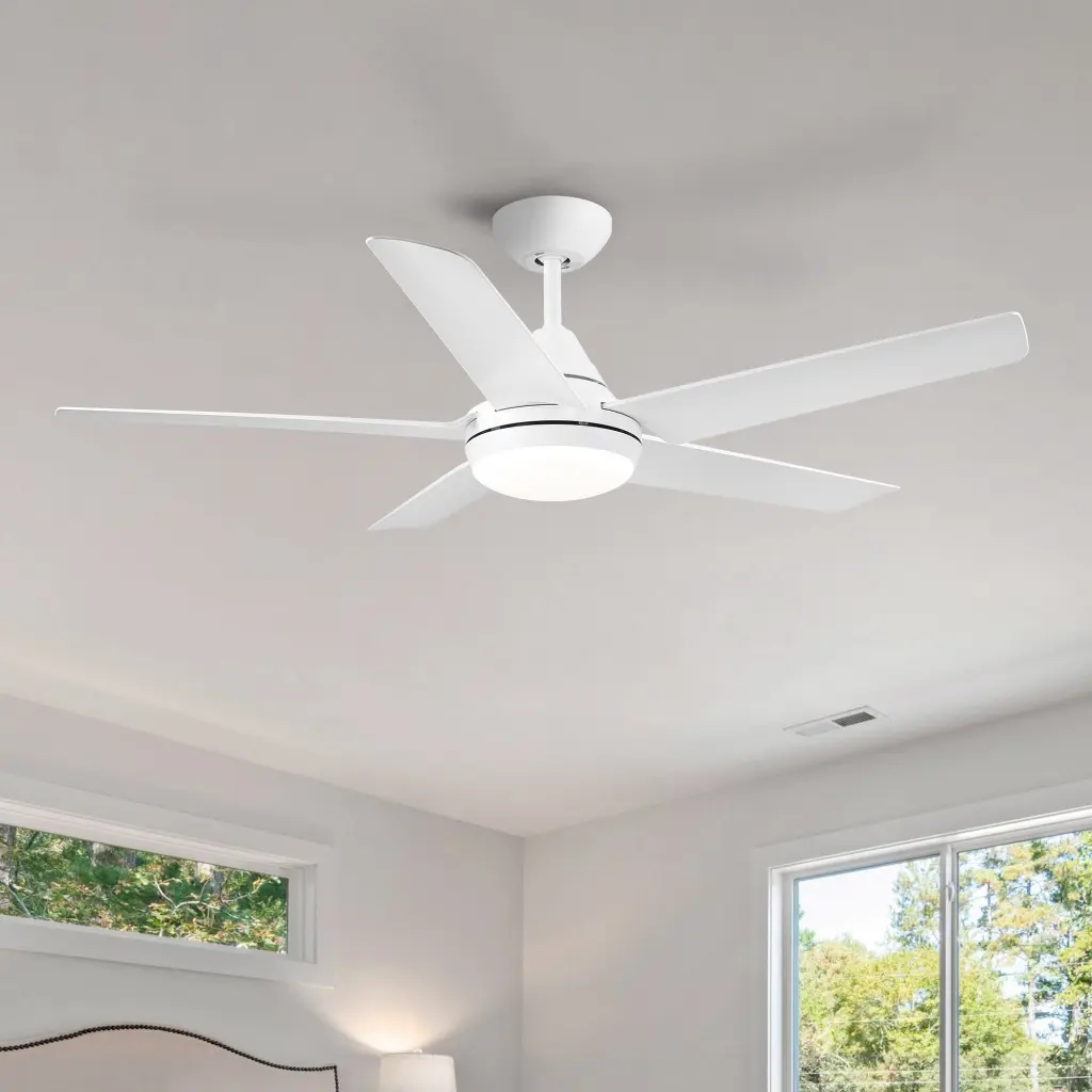 Yuhao 48 Inch Integrated LED Ceiling Fan White ABS Blades yuhao w1367