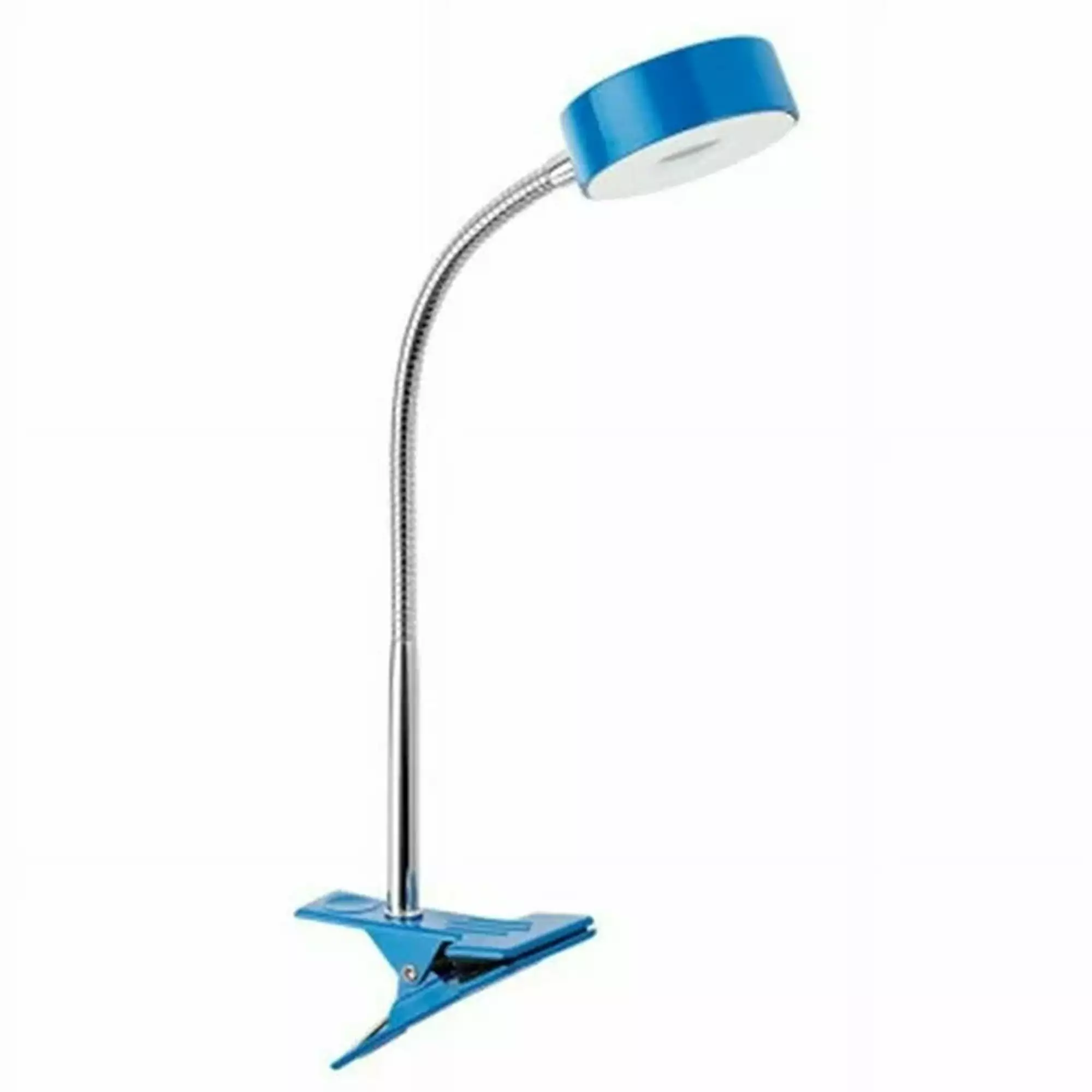 Globe Electric 8.46 Inch 250 Lumens LED Goose Neck Clip Lamp Blue Adjustable Task Light