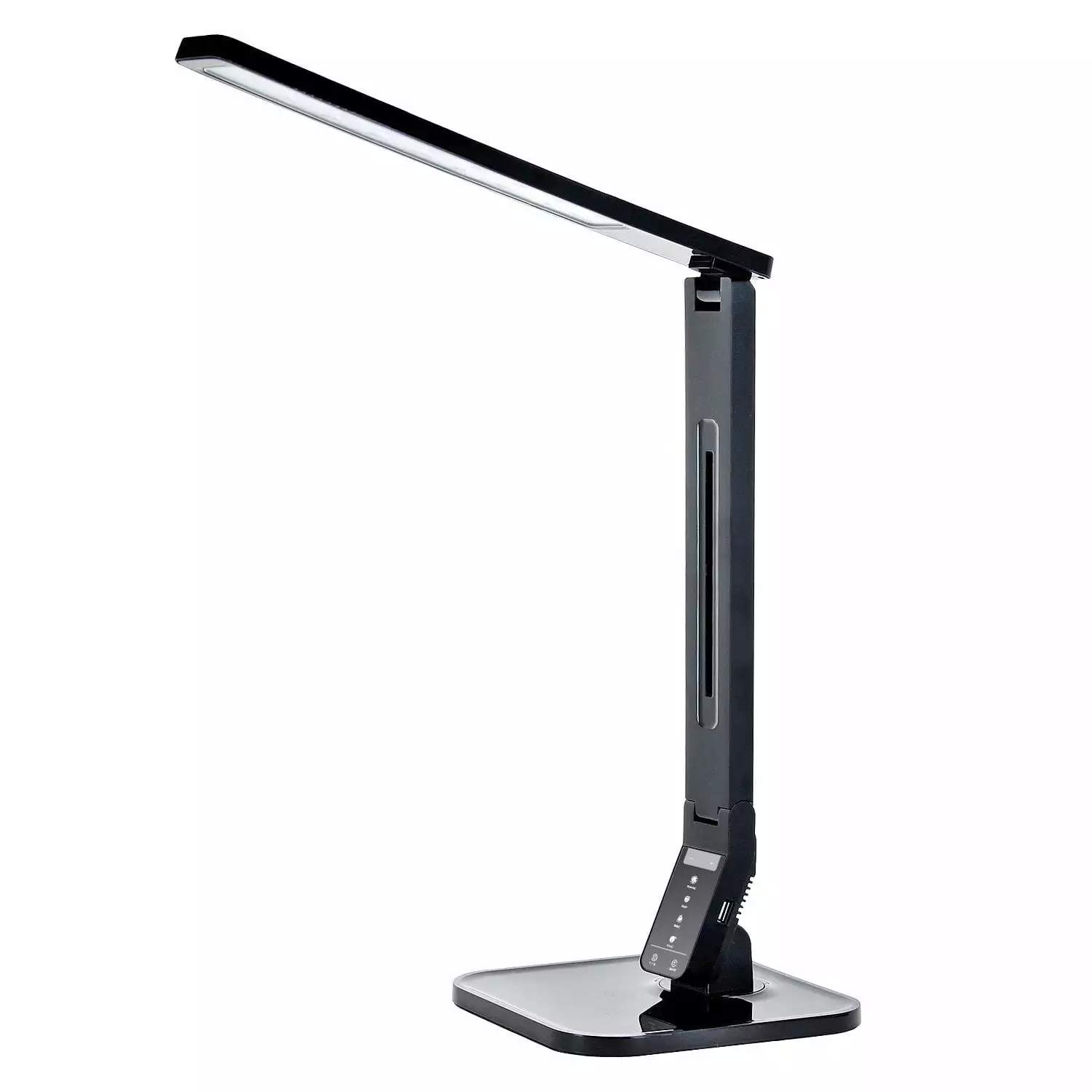 Tenergy 11W Dimmable LED Desk Lamp USB Charging Port Black