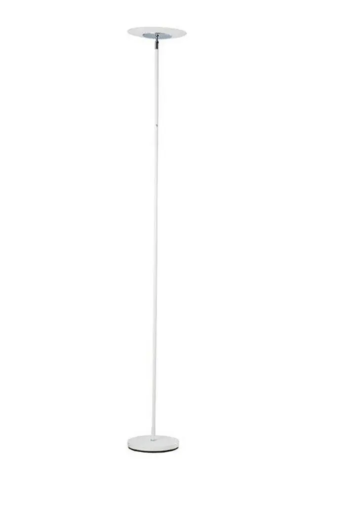 72In Tall Linea Adjustable Torchiere LED Floor Lamp Satin White Finish california home