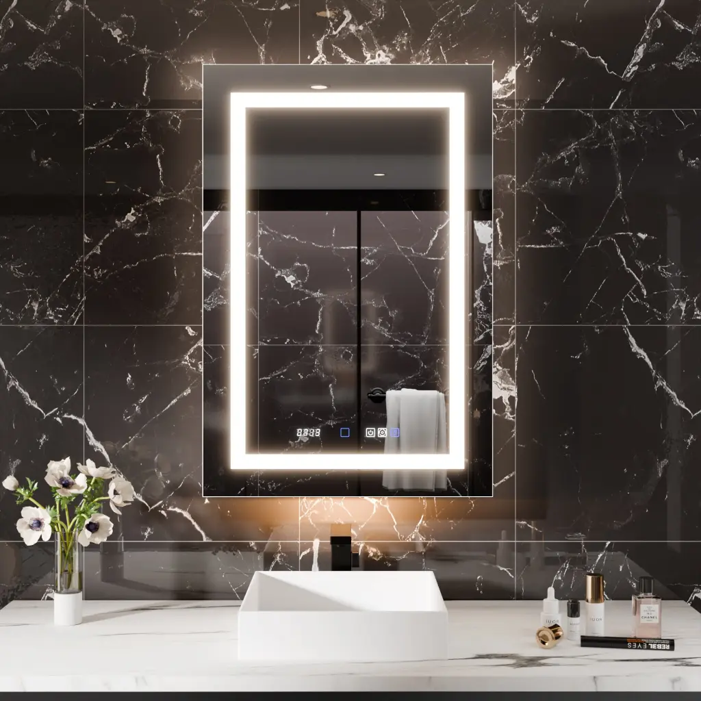 Intelligent LED Medicine Cabinet Built- High Power Outlet 24x36 Inch global