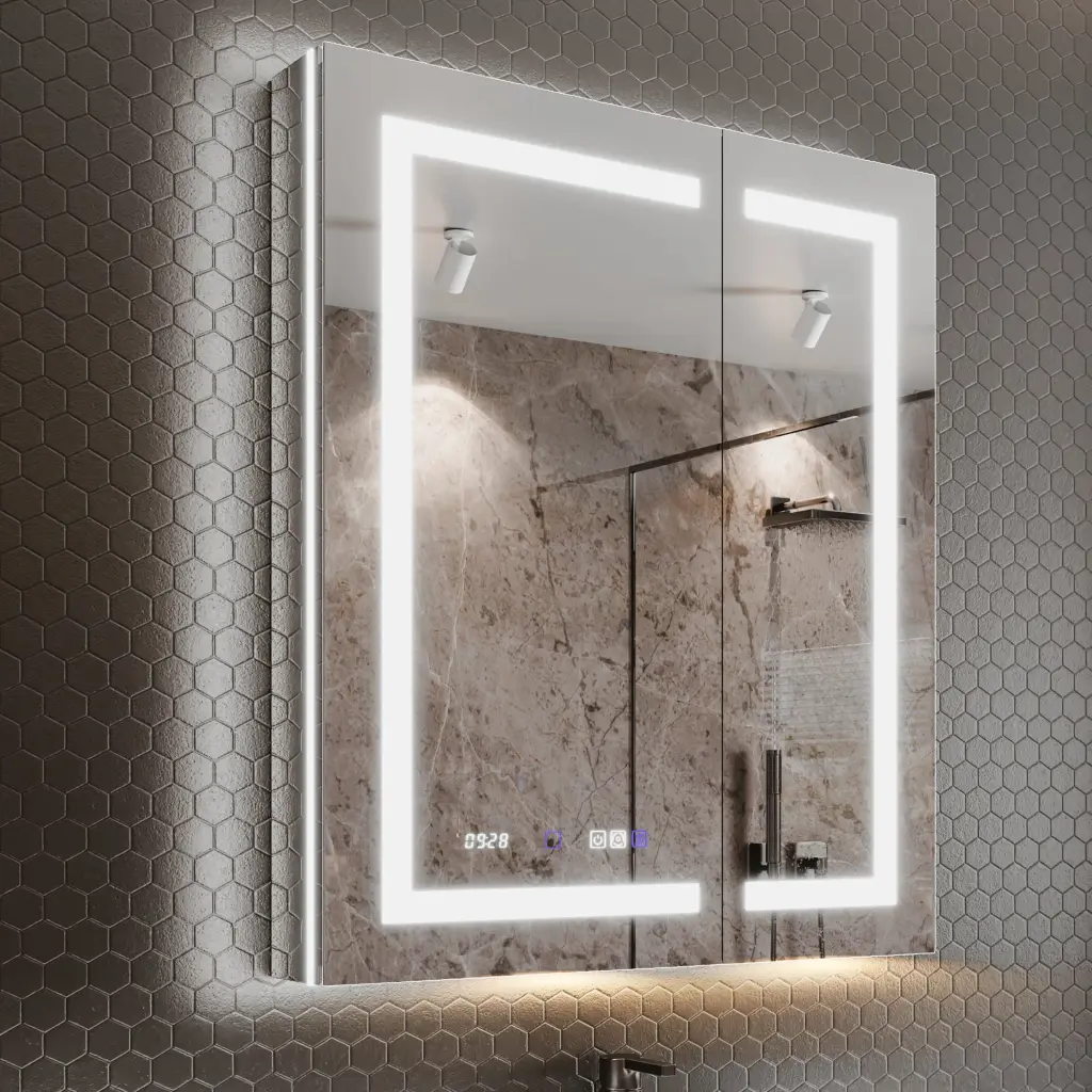 Intelligent LED Medicine Cabinet Constructed High Power Outlet 30x36 Inch global
