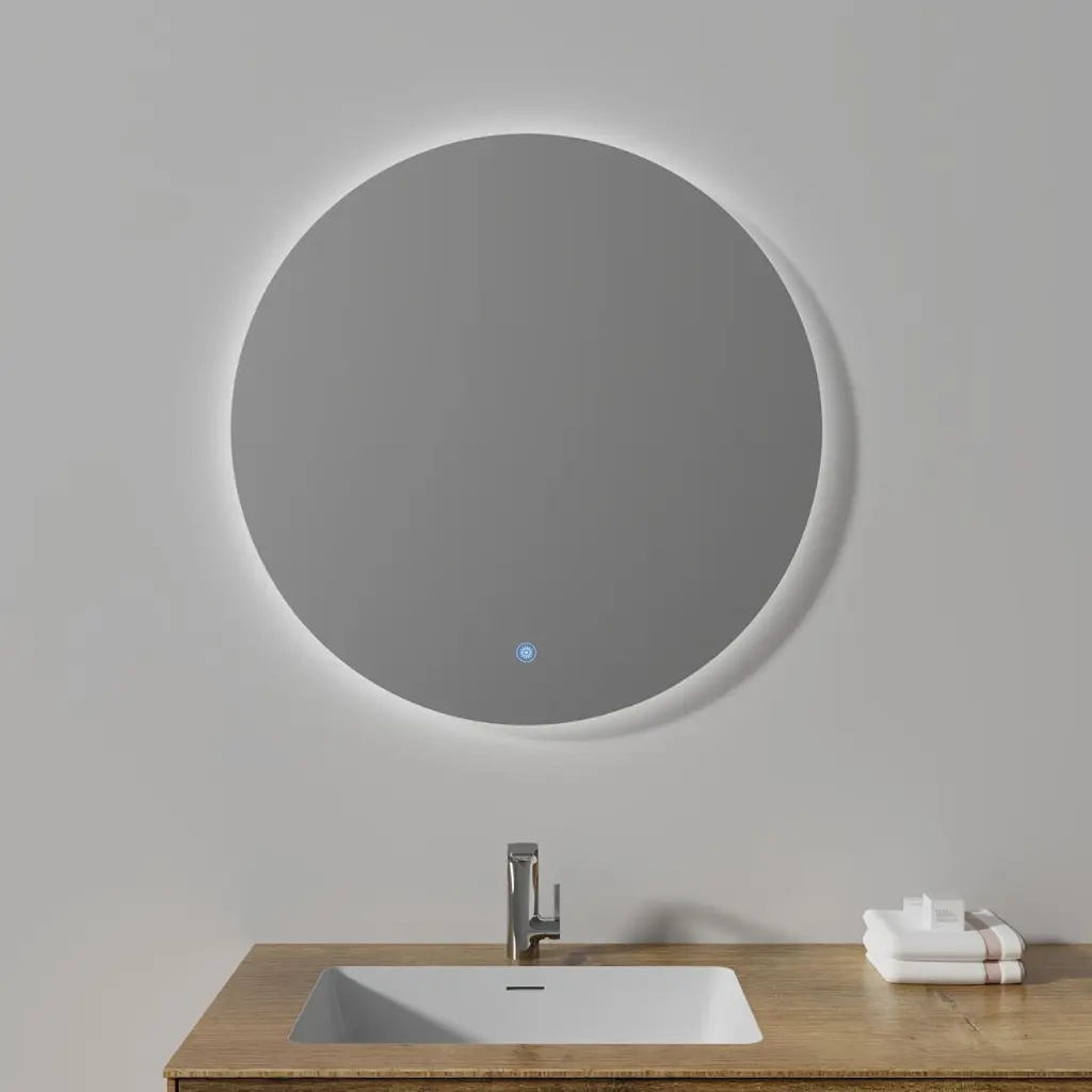 32 Inch Wall Mounted LED Round Mirror Lights Wall Mounted LED Vanity Mirror Bathroom bathininc